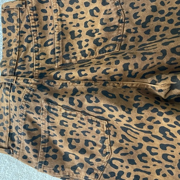 SAINT LAURENT CHEETAH DENIM PANTS (sz 34) - Picture 1 of 6